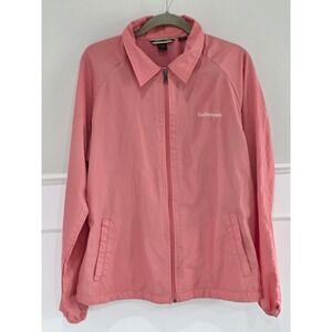 North End Pink Gulfstream Windbreaker Jacket Womens Large Full Zip Mesh Lined